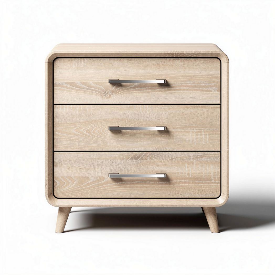 Commode en bois de chêne avec trois tiroirs dimensions 45 x 40 x 35cm